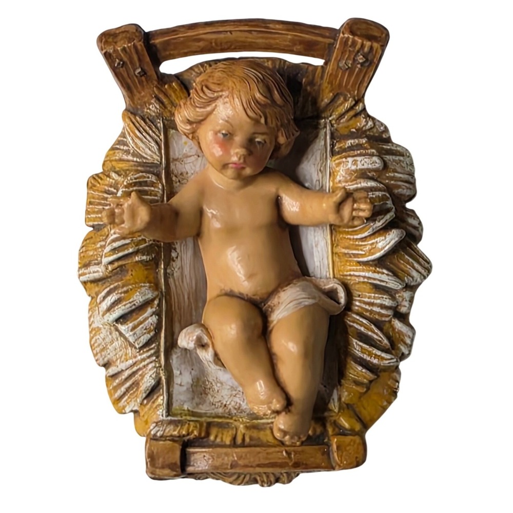Fontanini 1991 Baby Jesus in Manger Nativity Figurine Italy 2.5" replacement
